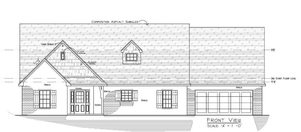 Front Elevation of Draper Plan