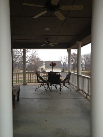 Rear Patio with Railing