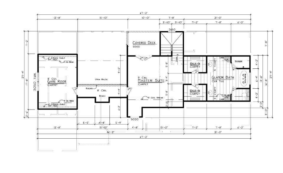 Second Story Floor Plan - Draper Residence